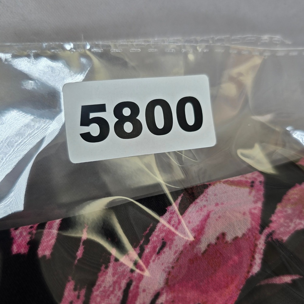 Signature by Robbie Bee Midi Dress Woman Size 14 Black Floral Print V Neck Lined - Picture 13 of 13